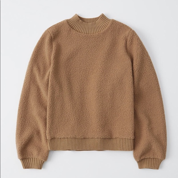 sherpa mock neck pullover